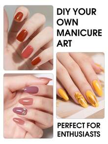 coscelia 30PCS Soak Off Gel Nail Polish Set, Red Brown Autumn Glitter Nail Gel Polish Semi Permanent, Long Lasting For Women DIY Nail Salon Gift