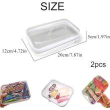 2 Pcs Portable Hard Clear Zipper Cases For Pencils Cosmetics Snacks Travel And Storage