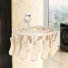 1 pièce Étendoir pliable à ventouse pour chaussettes, sous-vêtements, placement polyvalent dans l'armoire, la salle de bain, le balcon, convient pour la lessive dans les dortoirs d'étudiants