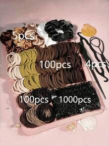 50pcs Khaki Nude Invisible Hair Ties Elastic Towel Rings Daily Style Makeup Travel Essentials School Opening Gifts, Red Gift Box New's Gifts, Hair Accessories For Women, Hair Tools, Beauty Accessories, Curly Hair Accessories, For Women, Fall, Travel, Hair Tools, Accessories Women, Hair Stuff,Fall,Hair Accessories,Hair Accessories For Women,Travel,Hair Accessories,Accessories Women,Hair Accessory,Hair Accessories Women,Hair Tools,Hair Stuff,Stuff,Beauty Accessories,Gifts,Travel,Gifts For Women,Hair Stuff,Stocking Stuffers - 彩色 - 查看 9