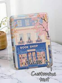 Ayotu 1pc Customized Name Text Design Protective Case, Compatible With Kindle Paperwhite 6 2024 (7 Inch) / Kindle 11th Gen (2024) 6 Inch, Kindle 10th Gen (2019), Clara Bw, Vintage Bookshelf Design E-Reader Protective Case, Kindle Accessories, Kindle Protective Case, Auto Sleep/Wake, Comfortable Material, Magnetic Design, Anti-Drop, Suitable As Birthday/Holiday Gift. - Multicolor - View 49