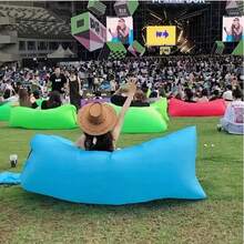 1 Portable Inflatable Air Sofa Bed, Outdoor Lounge Chair, Inflatable Leisure Chair, Air Sofa, Hammock - Suitable For Portable Backyard, Lakeside, Beach Travel, Camping, Picnicking, And Music Festivals