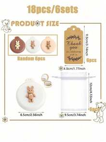 36/18/9 piezas - Regalos para fiesta de baby shower, Serie de conejos con lazos lindos, Artículos para fiesta de revelación de género del bebé, Espejos compactos, Peines a granel para regalos de boda y fiesta, Espejos de bolso y viaje, Juego de cepillo de pelo con etiqueta de agradecimiento y bolsa de organza, Peine de viaje con espejo multicolor, simple y portátil, Peine plegable, Peine de masaje de unicolor mini plegable, Peine de bolsillo, Portátil para exteriores y hogar