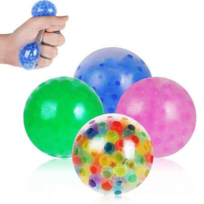 1/4/36pcs Sensory Squeeze Balls, Suitable For Children And Adults, Stress Relief Balls, Water Bead Squeeze Toys - Relieve Anxiety, Improve Focus, Reduce Stress, Gifts For Boys And Girls, Christmas Gifts, Styles And Colors Random