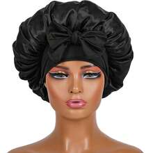 Women's Bonnet: Solid Color Adjustable Tie Style, Fashionable Silky Satin Cap For Casual Hair Protection And Non-Slip Sleep Wear