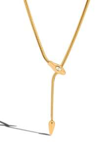 1pc Women's Necklace With Serpent Wrap Zirconia Pendant, Y-Shaped Clavicle Chain, Suitable For Women's Daily, Festival, Vacation, Date Outfit