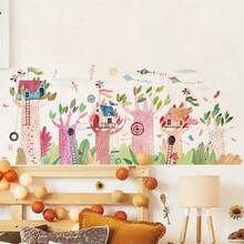 BRUP 1Pc ​Castle Growth Chart Wall Stickers For Kids, Removable Height Measure Decal With Numbers, Colorful Nursery Wall Art For Baby Boy Girl Room Decor, Educational Playroom Decals​ - Multicolor - View 5