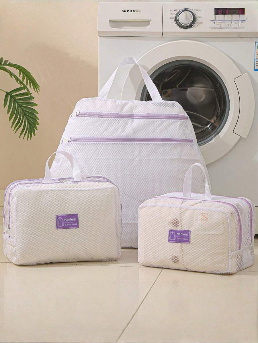 1pc Home Anti Deformation Laundry Bag, Thickened Coarse Mesh Protective Laundry Bag, Washing Machine Special Down Jacket Clothes Mesh Bag - Multicolor - View 1