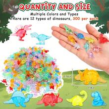 300 Pcs Mini Dinosaur Figures, Bulk Plastic Dinosaur Party Favors, Small Classroom Prizes, Tiny Figurines For Kids - 恐龍(300個) - 查看 2