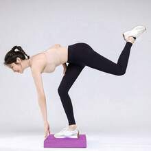 Almohadilla de Equilibrio para Ejercicio, Almohadilla de Espuma de Entrenamiento de Equilibrio TPE, Cojn Suave de Soporte Plano, Colchoneta de Yoga para Fitness de Alto Rebote - Púrpura ratán oscuro - Ver 7