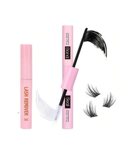 SRCKFIZ 2-In-1 Eyelash Glue & Sealant Pen, DIY Waterproof, Quick Drying, Non-Irritating Eyelash Fixer, Natural & Invisible Reinforcement