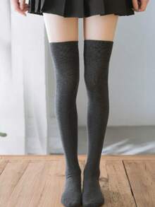 5 pares de calcetines hasta la rodilla para otoño e invierno. Estilo japonés, suaves y transpirables. Tejido de punto suave. Adecuado para Navidad, cumpleaños, Acción de Gracias, reuniones familiares y fiestas. Un regalo de Navidad para amigos.