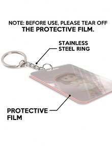 Catygift Custom 2D Flat Keychain, Personalized AI-Rendered Photo Keychain, Unique Gift For Daughter, Family Keepsake, Photo Upload Customization