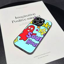 Cute Cartoon Ghost and Star Design  Case Lightweight Shockproof Non-Yellowing for  17 Pro Max 17 Air 16 Pro Max 16e 15 Plus 14 13 12 11 XS Max XR X Durable Protective Cover - Schwarz - Übersicht 5