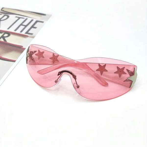 1 szt. Uniwersalne, wielokolorowe, modne okulary – duża oprawka, modne okulary w stylu boho, idealne na zajęcia sportowe i imprezy, idealne na plażę, letnie wypady i jako prezent na Walentynki