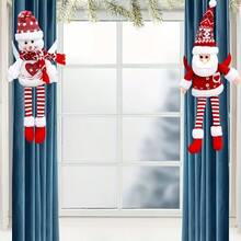 1pc Christmas Curtain Tie Back, Various Styles Available, Santa Claus & Snowman With Feet Curtain Tiebacks, Indoor Christmas & Halloween Gift, Party Decor - Multicolor - View 9
