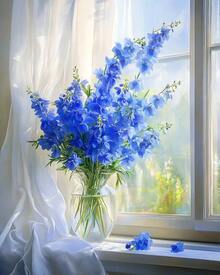 pintura por números Diy, manualidades Diy, florero de alféizar de ventana, flor para colorear para adultos, suministros de arte, regalo, Kit hecho a mano, decoración del hogar - 9978099 - Ver 9