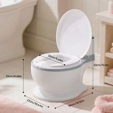 LOVEWE Two-In-One Baby Toilet Training Seat, Detachable Soft Seat Cushion, Built-In Wet Wipe Holder, Large-Sized Toilet Seat, - Pink - View 3