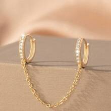 1 Set Luxury Chain Tassel Copper & Earrings & Eardrops, Gift For Date