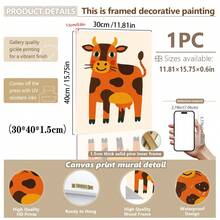 1 gerahmtes/Leinwand Wandkunst, Dinosaurier Tier Thema Dekoration. Badezimmer Wanddekoration. Themen Poster, Schlafzimmer Dekoration, Raumdekoration, Heimdekoration, Ornamente, Winterdekoration für Zuhause, Wanddekoration. Geeignet für Kinderzimmer, Kinderzimmer, Jungen- und Mädchen-Partyräume, Kita-Klassenzimmer Dekoration, wasserfestes Material. Kopfteil Dekorative Tapete, Party Deko Geschenke. Badezimmer Wanddekoration.