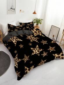 3 Stücke Leopard Muster Bettwäsche Set (1 Bettbezug + 2 Kissenbezüge, ohne Bettdecke), mit sexy, verführerischem Leopard Muster, weich & hautfreundlich, entlastet die Augen, geeignet für alle Jahreszeiten, Reißverschluss, verwendbar für Hotel, Schlafzimmer, Gästezimmer und Schlafsaal Bettwäsche Dekoration, geringe Allergiegefahr, pflegeleicht, modisch leicht, atmungsaktiv, Stil. - Verschiedenfarbig - Übersicht 18