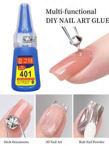 20g Super Clear Glue, Waterproof Multi-Purpose Adhesive, Suitable For Nail Art, Plastic, Metal, Faux Leather, Rubber, Wood, Ceramic, Non-Yellowing, Versatile For Tire And Home Repair