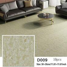 Waterproof Vinyl 10/20pcs Self-Adhesive SXP Marble Floor Tiles - 11.81"X11.81" Easy Peel & Stick Installation For Living Room, Bedroom, Balcony, Office Decor, Bathroom Floor Tiles
