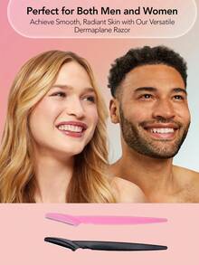 50/30/12/5/1 Pcs Eyebrow Trimmer Set, Black & Pink Jar Eyebrow Trimmer, Exfoliating Tool, Facial & Body Hair Trimmer, Long Handle Eyebrow Shaper, Depilation Tool, Body Hair Trimmer And Facial Eyebrow Trimmer Set With Precision Protective Cover Long Blade, Suitable For Women Travel Eyebrow, Eyebrow/Facial Hair, Eyebrow Trimmer, Unisex - Multicolor - View 6