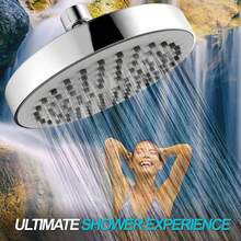 6-Inch Shower Pressure-Increasing All-Chrome Showerhead 6-Inch (Chrome-Plated) - Silver Shower Arm Only - View 11