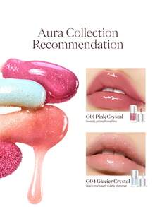 JOOCYEE Brillo de labios luminoso AURA G06 Citrine Crystal, hidratante, con acabado espejado, no pegajoso, humectante