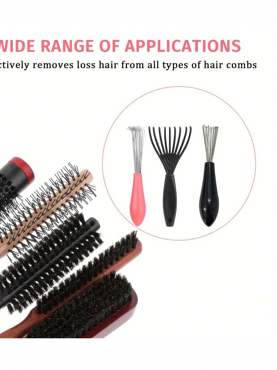 3pcs Hair Brush Cleaning Tools - Plastic Comb Remover And Claw Rake, Suitable For Home And Salon Use, Cleaning Hair Brushes Comb Brush Cleaner Plastic Handle Cleaning Brush Remove Embedded Beauty Tool Cleaning Supplies, Small And Cute But Powerful In Cleaning Hair,Hair Brush,Hairbrush,Hair Combs,Barber,Hair Tools,Hair Products,Hair Accessories,Slick Back Brush,Hair Care,Hair Comb,Barber Accessories,Comb Hair,Curly Hair Brush,Travel,Hair Stuff,Detangling Brush,Ball Brush,Mini Hair Brush,Hair Accessories,Curly Hair Products,Hairdressing Equipment,Accessories,Christmas,Barber Accessories,Hair Accessories,Hairdressing,Wooden Comb,Travel Essentials,Travel Essential,Hairstyle,Hairdressing