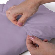 Mr Dias Fitted Sheet 400 Thread Count Micropercal Box Bed Super Soft Sheet Various Sizes King Queen Double Single - Morado - Ver 2