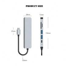 USB C Hub Adapter Expansion Dock, USB 3.0 Multifunctional Computer SD Card Reader - View 9