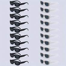 20 件复古方形眼镜，经典方形镜框，男女皆宜，尽显奢华，适合新娘送礼会、婚礼、圣诞节、新年、情人节、单身派对、摇滚主题派对礼物（男女通用）、情人节装饰、婚礼宾客回礼、伴娘礼物、毕业装饰 - 彩色 - 查看 18