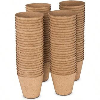 Black Duck Brand Peat Pots For Garden Seedling Tray; 2.5-In Germination Seedling Trays (20)