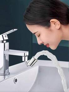 360° Swivel Faucet Aerator, Dual Function Dual Stream Faucet Sprayer Head, Sink Faucet Attachment For Face Washing, Gargling And Eye Wash Station (55/64" Internal Thread, Adapter Included) Kitchen Items Kitchen Accessories Kitchen Kitchen Tools - Multicolor - View 6