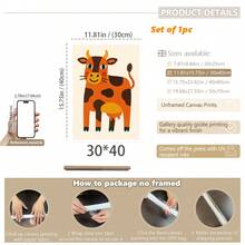 1 gerahmtes/Leinwand Wandkunst, Dinosaurier Tier Thema Dekoration. Badezimmer Wanddekoration. Themen Poster, Schlafzimmer Dekoration, Raumdekoration, Heimdekoration, Ornamente, Winterdekoration für Zuhause, Wanddekoration. Geeignet für Kinderzimmer, Kinderzimmer, Jungen- und Mädchen-Partyräume, Kita-Klassenzimmer Dekoration, wasserfestes Material. Kopfteil Dekorative Tapete, Party Deko Geschenke. Badezimmer Wanddekoration.