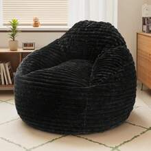 Sweetcrispy Bean Bag Chair, 39 Inch Bean Bags For Adults And Kids, Chair With Memory Foam Filled, Bean Bag Couch With Backrest And Armrests, Comfy Sofa For Living Room, Bedroom And Dorm - màu đen - Xem 1