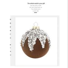 16Pcs Christmas Ball Ornaments Set Flocking Balls Tree Hanging Decor For Home Holiday Party - 棕色 - 查看 2