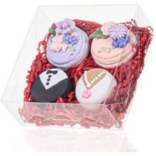 50PCS 3X3X1 Inch Boxes Cookies, Soap, Chocolate Truffles, Donuts, Macarons, Chocolate - Covered Cherries, Bakery Items, Brownies - 50 + 5x5x2 英寸 - 查看 1
