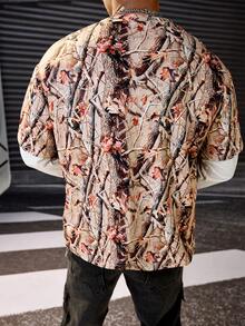 男士印花圆领长袖T恤，秋季 - 彩色 - 查看 3