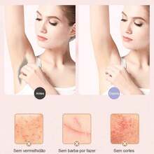Rechargeable Electric Epilator For Women Hair Remover Double Razor - Hồng - Xem 3