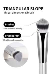 MAANGE Set de 2 piezas/13 piezas/15 piezas de brochas de maquillaje profesionales de cerdas suaves de aluminio. Kit de brochas de maquillaje portátil para viajes que incluye brocha de base, brocha de polvos, brocha de rubor, brocha de corrector, brocha de contorno, brocha de nariz, brocha de sombra de ojos, brocha de cejas, brocha de detalle, brocha de pestañas, brocha difuminadora, fibras suaves, amigable con la piel, apto para uso doméstico y viajes, accesorio de maquillaje ideal como regalo para amigas, mujeres y niñas. - Plateado - Ver 7