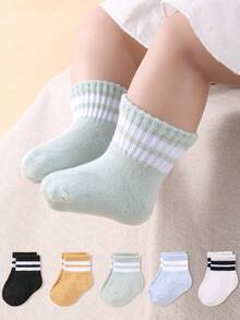 5 双男女通用幼儿和婴儿袜子、婴儿袜子、新生儿袜子、幼儿袜子、婴儿袜子。 - 彩色 - 查看 5