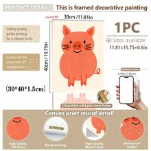 1 gerahmtes/Leinwand Wandkunst, Dinosaurier Tier Thema Dekoration. Badezimmer Wanddekoration. Themen Poster, Schlafzimmer Dekoration, Raumdekoration, Heimdekoration, Ornamente, Winterdekoration für Zuhause, Wanddekoration. Geeignet für Kinderzimmer, Kinderzimmer, Jungen- und Mädchen-Partyräume, Kita-Klassenzimmer Dekoration, wasserfestes Material. Kopfteil Dekorative Tapete, Party Deko Geschenke. Badezimmer Wanddekoration.