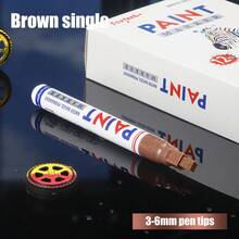 1 pieza Marcador de pintura a prueba de agua para neumáticos, marcador permanente de graffiti para neumáticos, marcador de pintura indeleble, marcador de retoque para neumáticos de automóvil, marcador de graffiti multicolor DIY