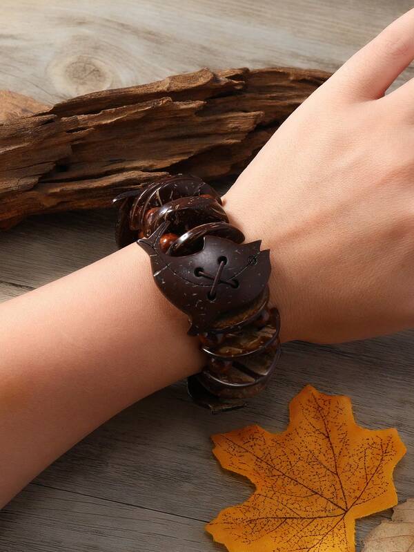 Bohemian Fashion Versatile Handmade Colorful Coconut Shell Bracelet
