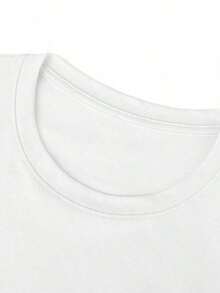Camiseta de manga corta holgada con estampado de moda para hombres | Diseño exquisito | Esencial para el verano | Fácil de combinar, muestra tu estilo - Blanco - Ver 3