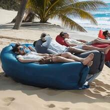 1 Portable Inflatable Air Sofa Bed, Outdoor Lounge Chair, Inflatable Leisure Chair, Air Sofa, Hammock - Suitable For Portable Backyard, Lakeside, Beach Travel, Camping, Picnicking, And Music Festivals