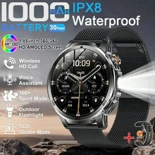 GUHUAVMI 2025 New Men's Outdoor Sports Smart Watch, Two-Color Flashlight, SOS Sound Warning Modes, 1.85inch HD Large Screen, 1000mAh Ultra Large Battery, With Bluetooth Call, Voice Assistant, Push Message, Reminder Function, Men's Outdoor Adventure Watch, GPS Motion Tracking, Multi Sport Modes, Fitness Tracker, Sleep Monitoring, IPX8 Waterproof Smartwatch, Smartwatch For Men, Smartwatch For Women, The Best Gift For Outdoor Enthusiasts.